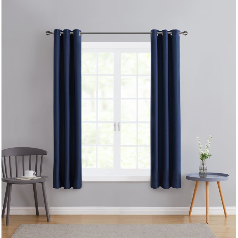 Blackout Curtain Panel Pair - Navy, Beige, White & More - Room Darkening & Energy Saving