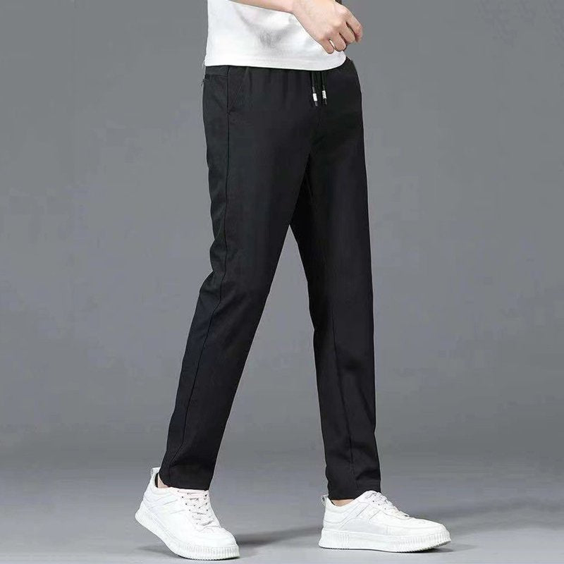 Men's Slim Fit Dress Pants - High Waisted Straight-Leg Trousers