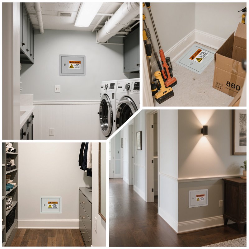 In-Wall Safe with Key Lock - Disguised Discreet Wall Security Safe for Guns and Valuables