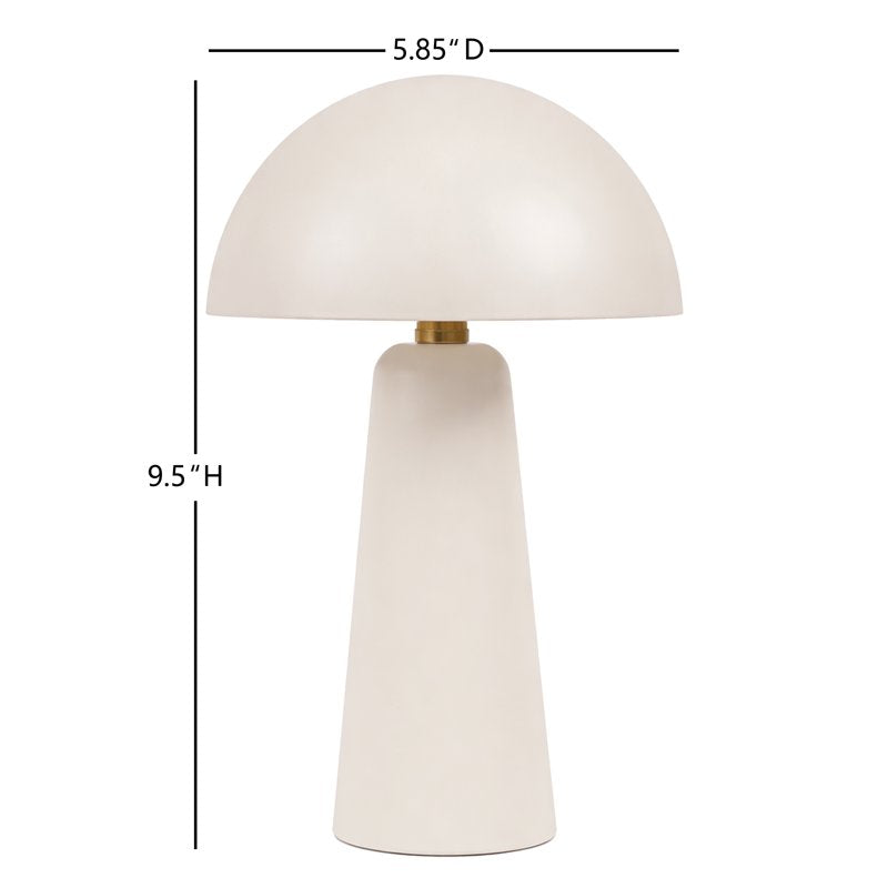 Rechargeable LED Table Lamp with Dimmable Touch Control - 9.5 Inch Modern Dome Light
