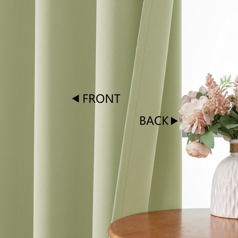 Blackout Curtains Set 2 Panels Thermal Insulated Light Blocking Window Drapes