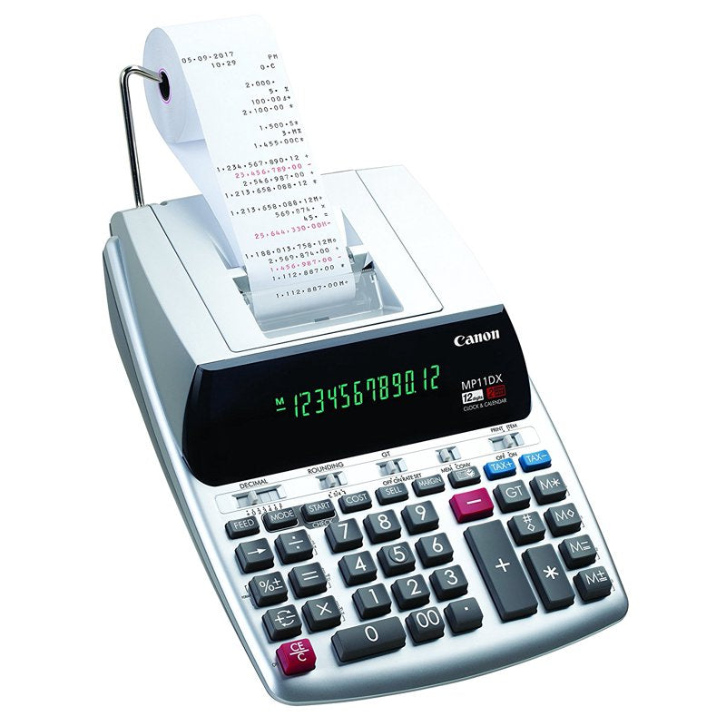 Canon 12-Digit Printing Calculator with LCD, Profit Margin & Currency Conversion