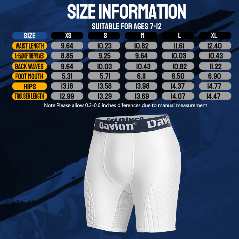 Youth Boys Padded Sliding Shorts with Support Cup Pocket for Baseball Football Lacrosse