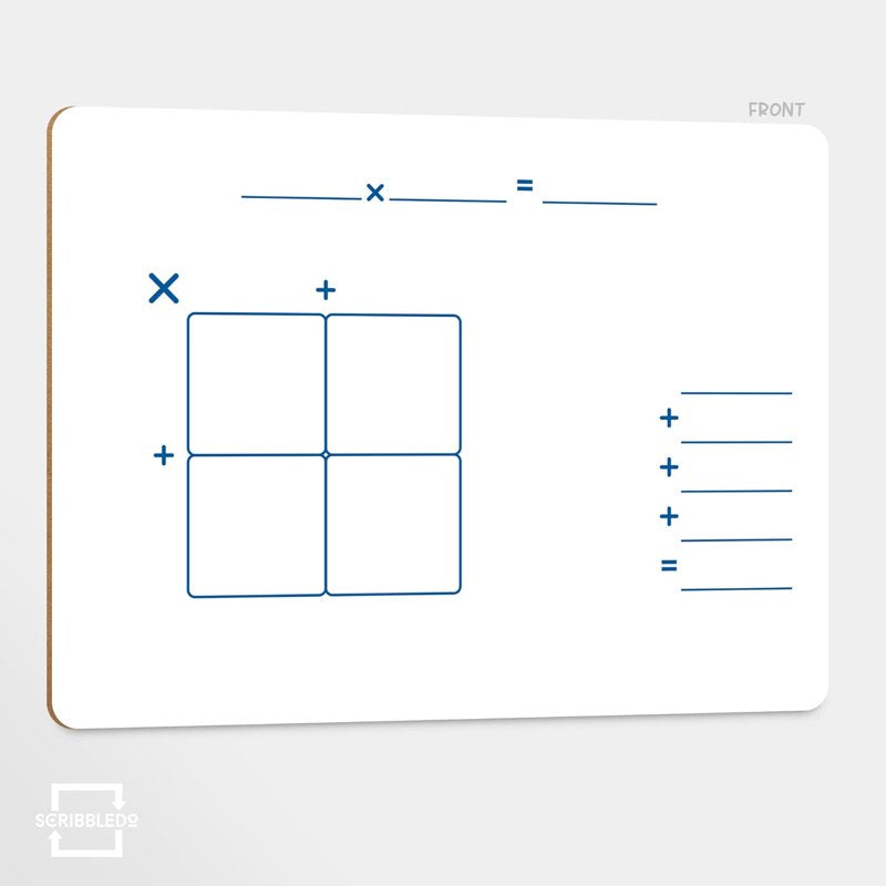 Dry Erase Whiteboard for Math Practice 9x12 Inch Double-Sided Educational Board