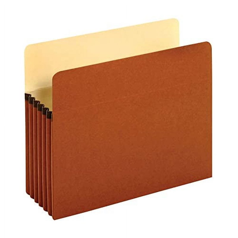 Pendaflex Expanding Vertical File Pockets - Letter Size, Red, 5-1/4" Gusseted Sides
