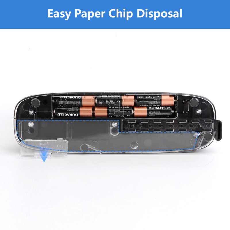 Electric 3-Hole Paper Puncher - 20-Sheet Capacity, Corded & Battery Operated, Office & Home Use