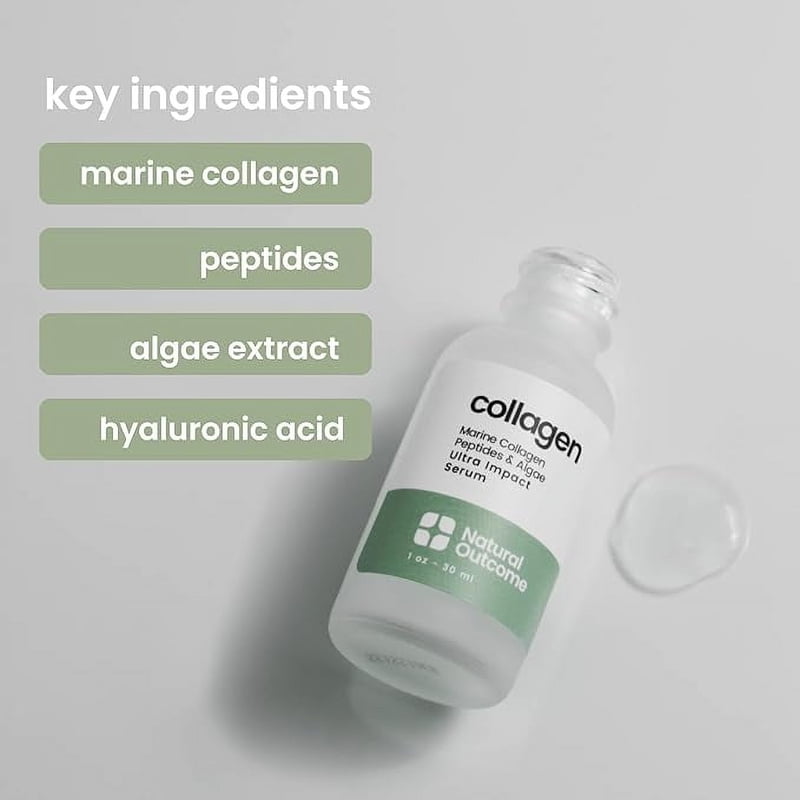 Natural Outcome Collagen Facial Serum - Hydrating Anti-Aging Skin Treatment