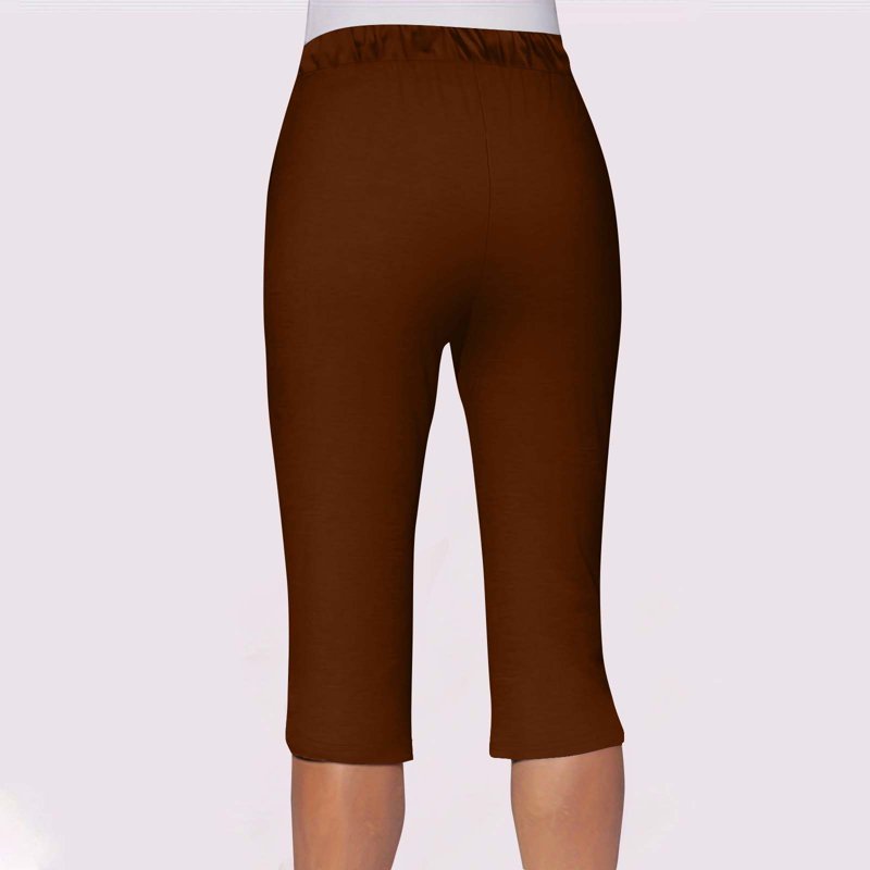Women's Yoga Capris with Pockets - Summer Cropped Leggings for Outdoor and Active Wear