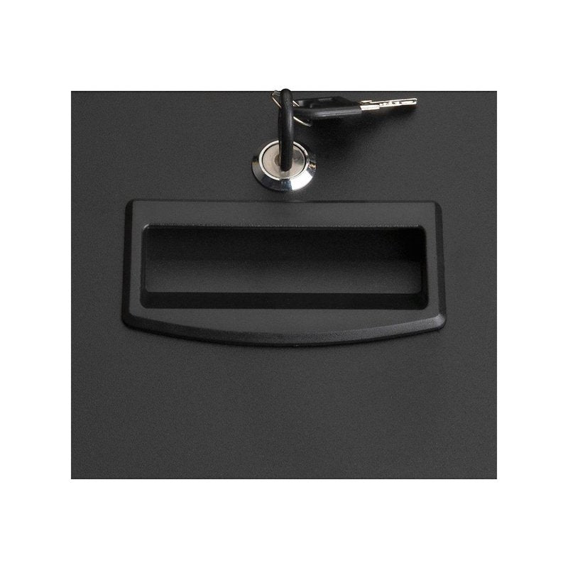 Lockable Mobile File Cabinet for Office & Home Storage - Black