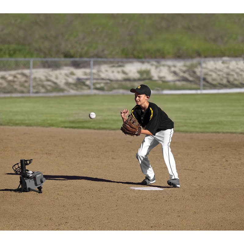 Soft Toss Baseball Pitching Machine & Fielding Trainer for Batting & Glove Work
