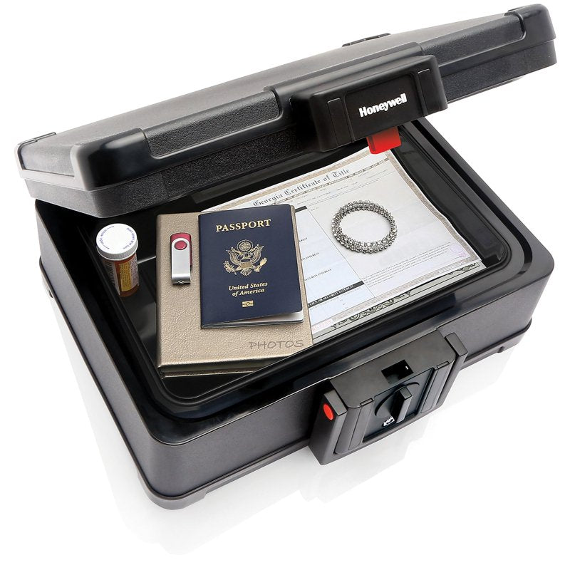 Honeywell Fire & Waterproof Safe Chest with Carry Handle 1533 - Fire-Resistant Storage
