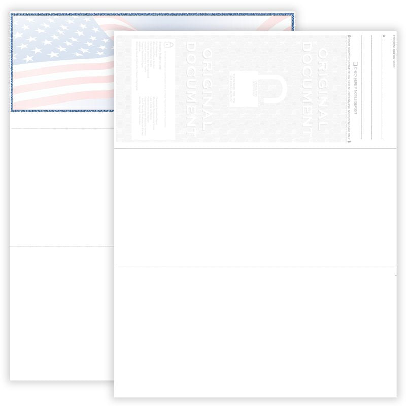 High Security Check Paper with Hologram - 500 Sheets for Checks & Payroll
