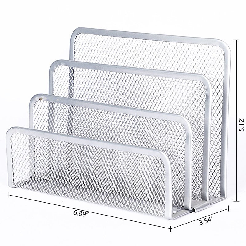 Desk Mail Organizer 2 Pack Metal Mesh Letter Holders for Home Office