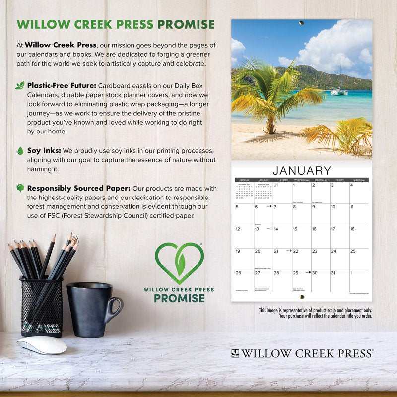 2026 Mini Wall Calendar - Punny Quotes and Humor, 7 x 7 Inches