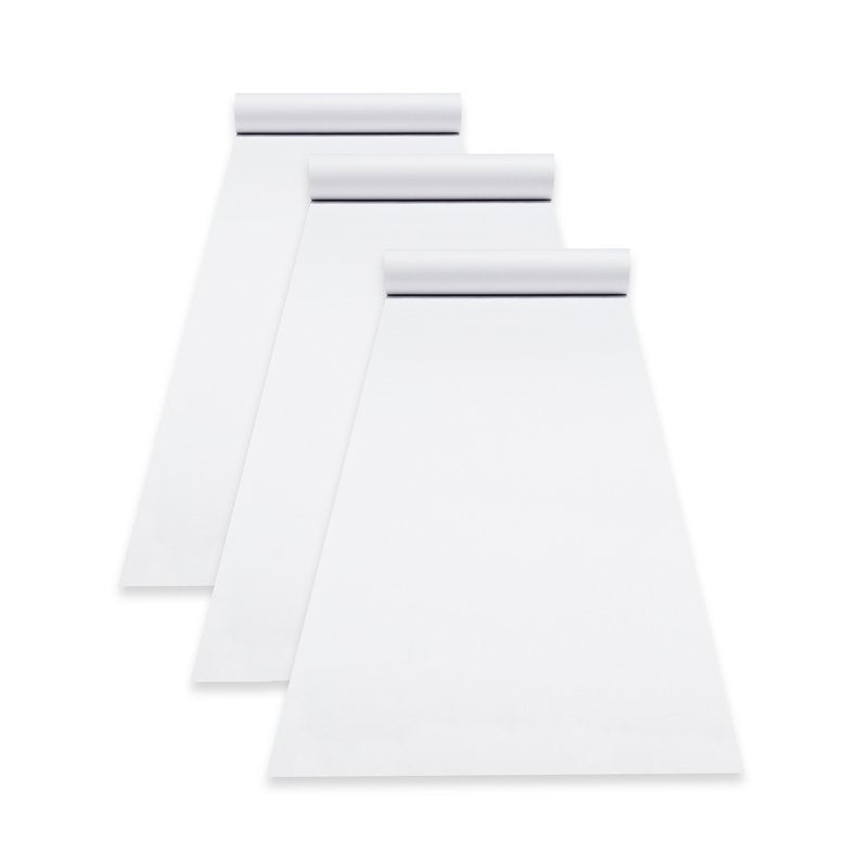 Kids Art Paper Roll Set for Easels - 3 Pack, 17" x 75' Premium White Bond