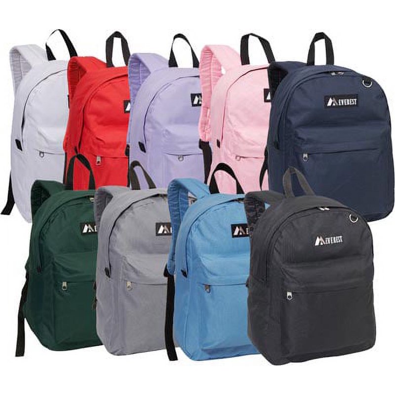 Unisex 16.5-Inch Classic Backpack with Spacious Main Compartment and Front Zipper Pocket