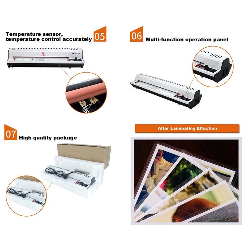 12.5 Inch Commercial Thermal Laminator Machine with Cold & Hot Settings