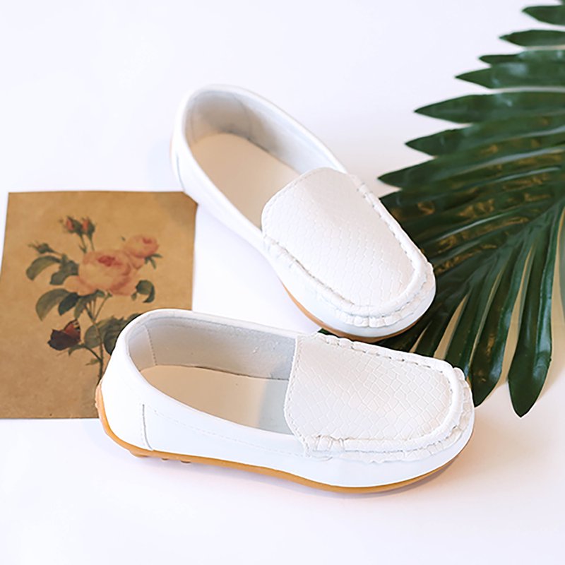 Toddler Kids Boys Girls Leather Loafers Dress Flat Shoes for Formal & Casual Wear