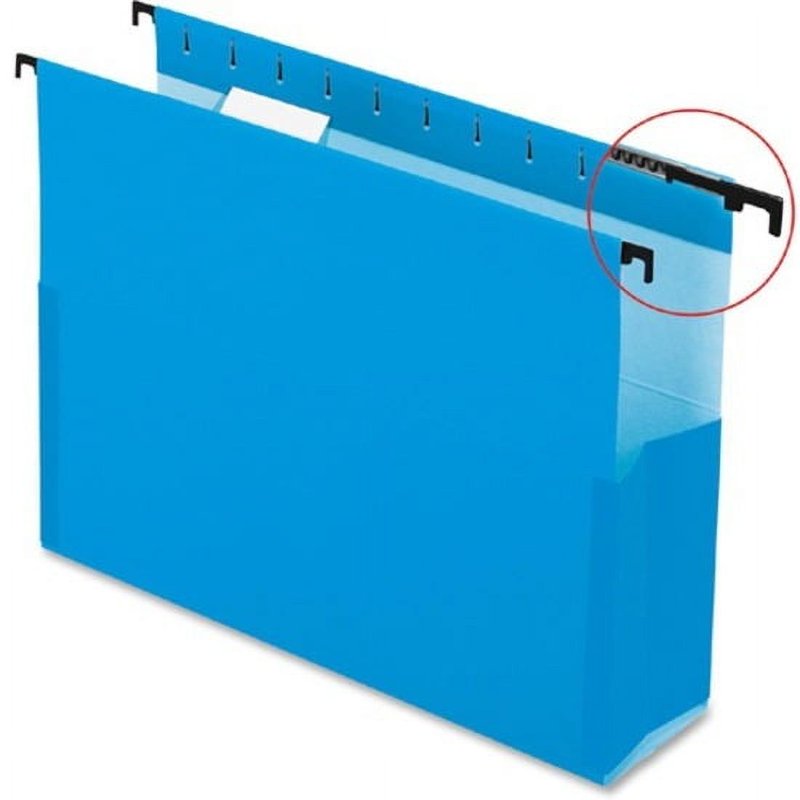 Legal Size Recycled Hanging Folder with Tabs - Blue, 25 Pack