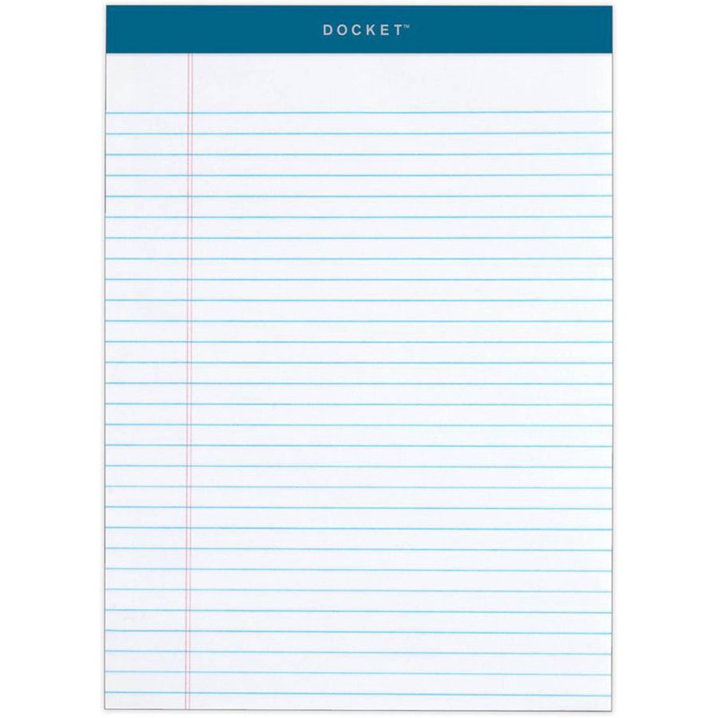 Legal Ruled Notepad - 8.5 x 11.75 Inches, 50 Sheets, White, Double Stitched