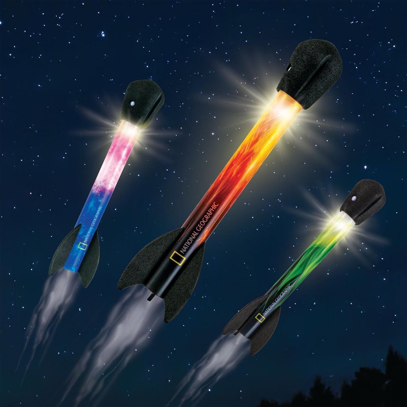 Kids Air Rocket Set with LED Lights - Outdoor Science & Flight Toy