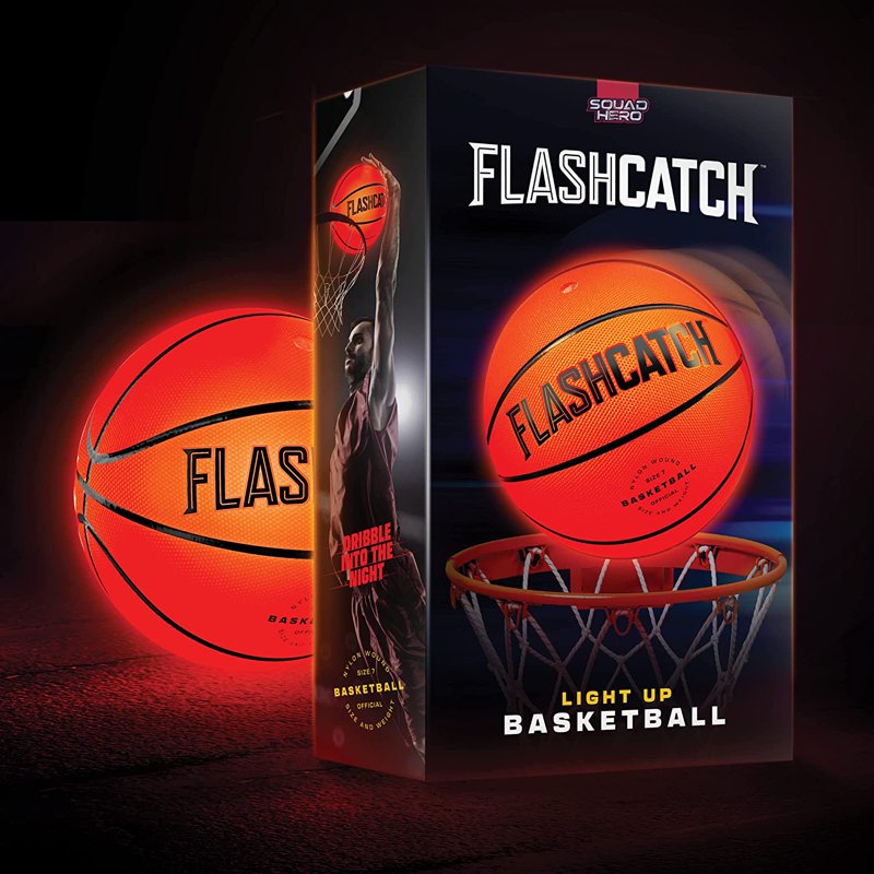 Glow in The Dark Basketball Light Up LED Sports Toy for Kids & Teens