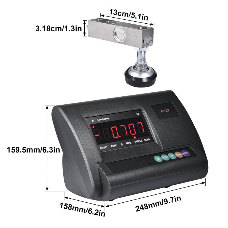10,000lb Capacity Livestock Floor Scale Kit for Cattle Sheep Horse - Precision Farm Animal Weighing