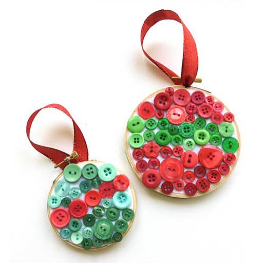 Colorful Craft & Sewing Buttons Set - Christmas Themed Assortment, 150+ Pieces