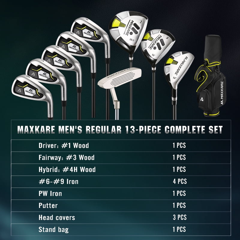 Golf Club Set for Men 9-Piece Complete Right-Hand Regular | MaxKare