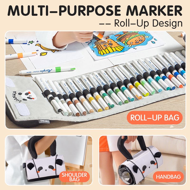 48 Colors Acrylic Paint Markers for Rock, Glass, Wood, Canvas & Crafts