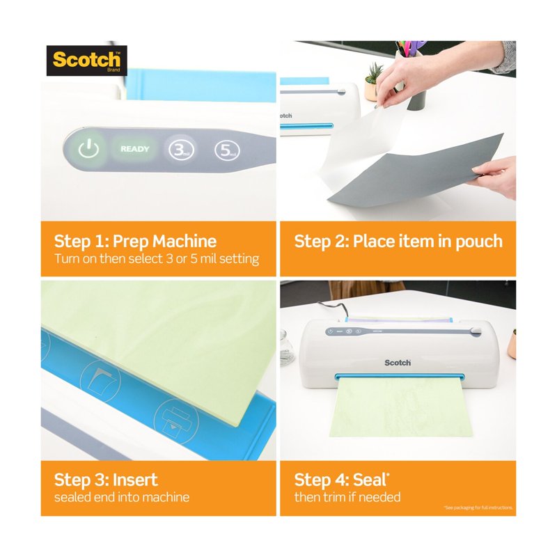 Lamination Refill Cartridge for Scotch LS960 - Front & Back Document Protectors