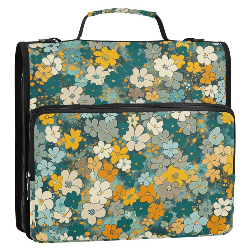 Waterproof 3-Ring Zipper Binder with Shoulder Strap, Holds 500 Sheets