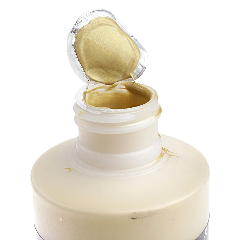 Metallic Acrylic Craft Paint - Gold Finish, 8 Fl Oz | DIY Art Supplies