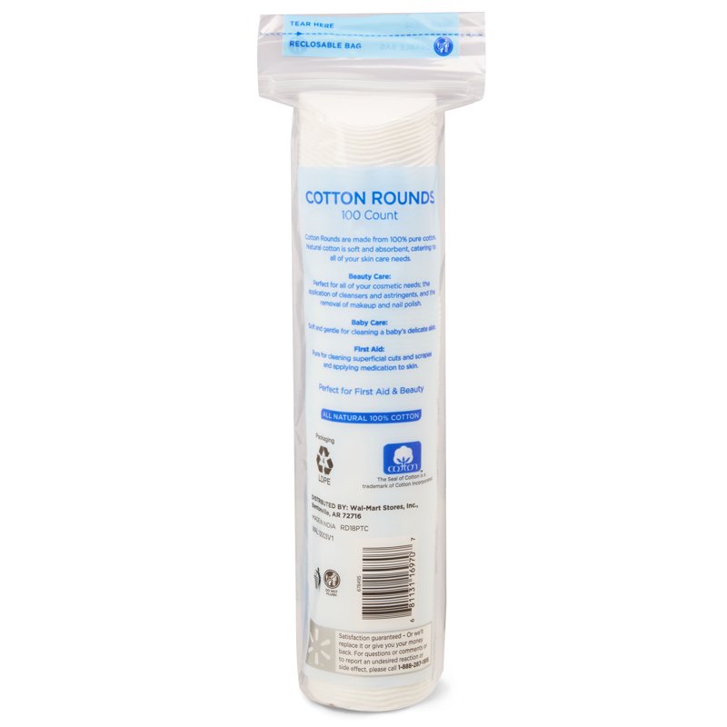 Cotton Rounds - Pack of Multiple Quantities 100% Natural Cotton for Makeup & Skincare
