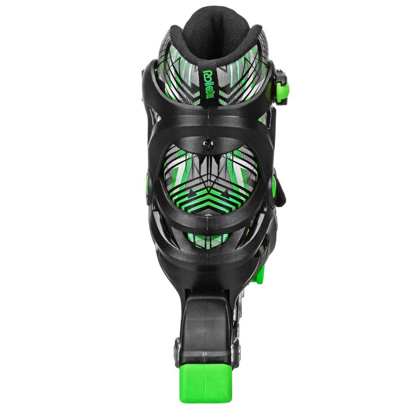 Adjustable Lighted Inline Skates for Kids - Size S Black