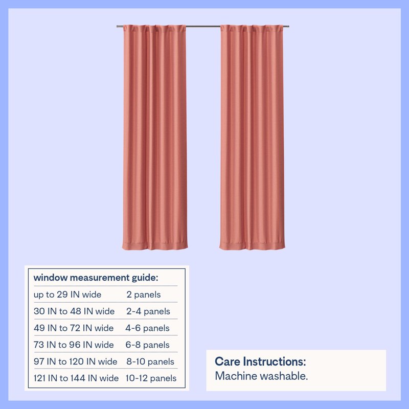 Kids Blackout Curtain Panel Pair - Room Darkening, Rod Pocket & Tabs, 30x84 inches