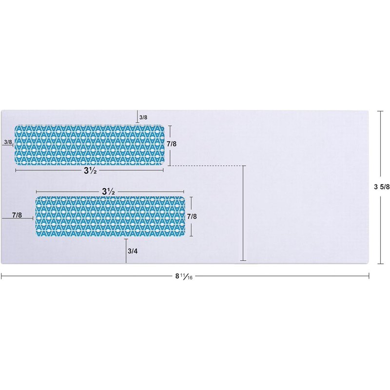 Security Envelopes for Checks Double Window Self-Seal 2500 Count