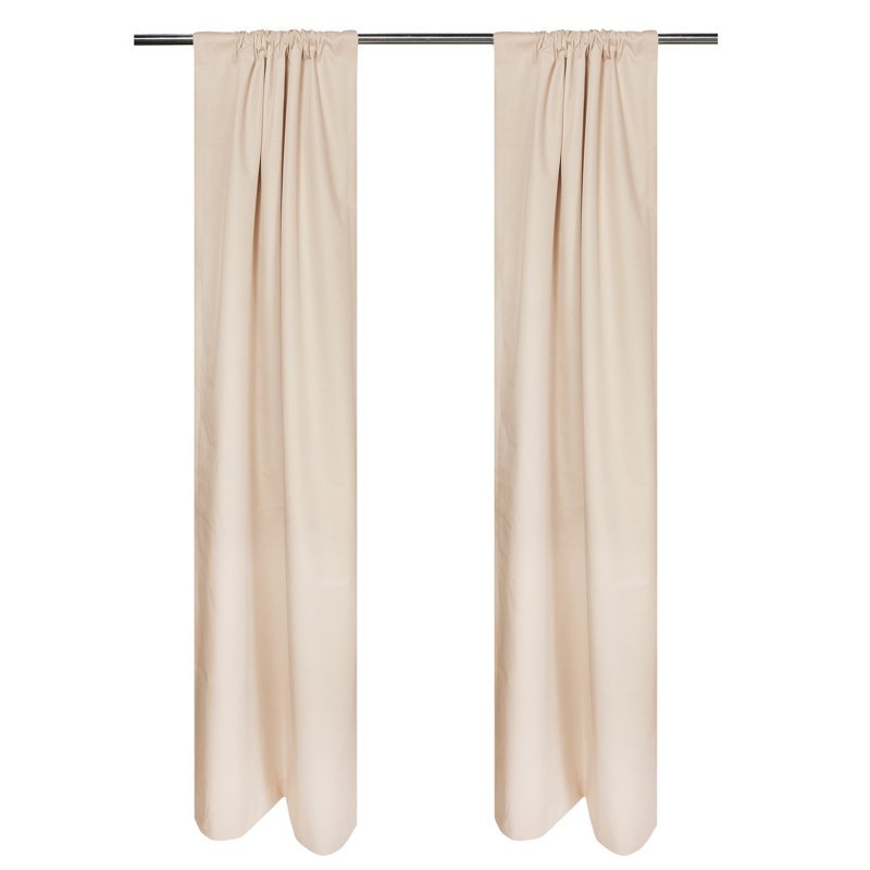 Blackout Curtain Panel Pair - Solid Rod Pocket & Back Tabs - 84 Inch Length