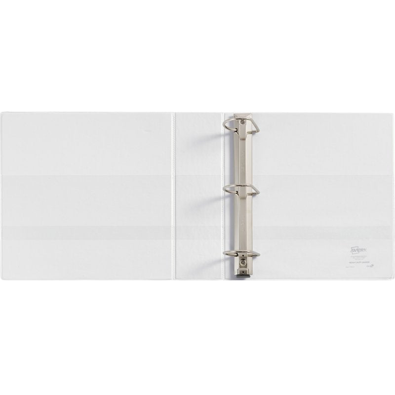 Heavy Duty View Binder with One-Touch Slant Rings - 1.5 Inch Capacity, White