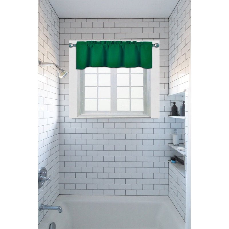Blackout Thermal Valance Curtain for Window - Unlined Short Rod Pocket 54x18