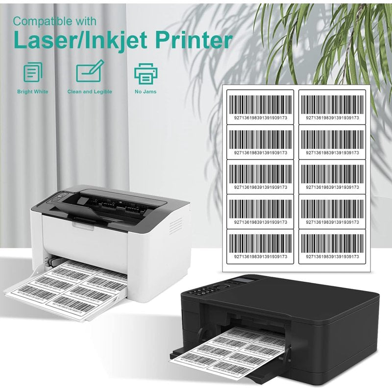 A4 Shipping Labels 2x4 Inches Printable Self-Adhesive for Laser & Inkjet - Multiple Sheets