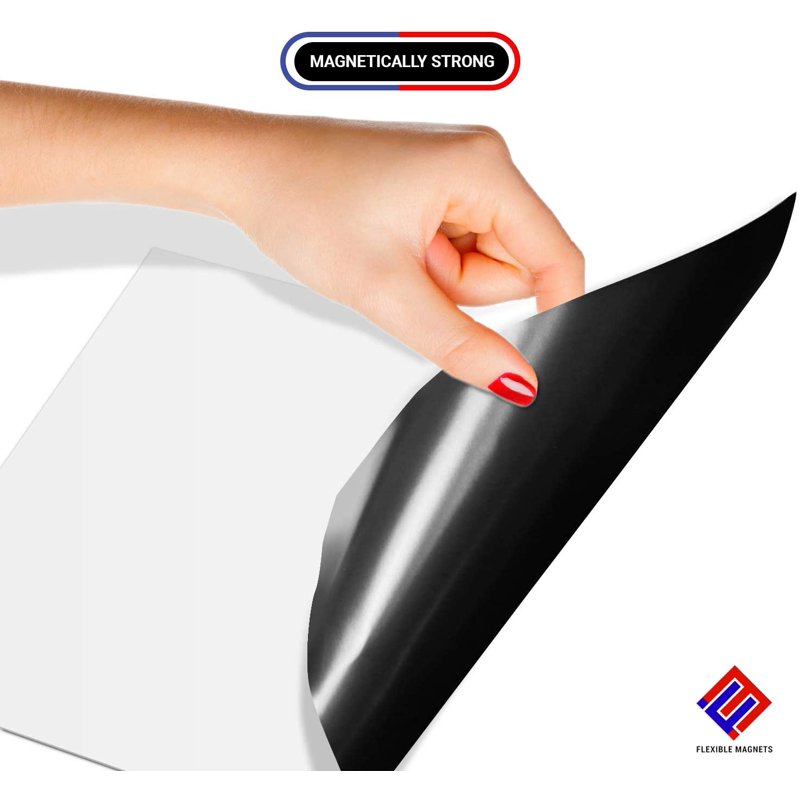 Flexible Dry Erase Magnetic Sheet - 8.5 x 11 Inches, Reusable White Magnet Board