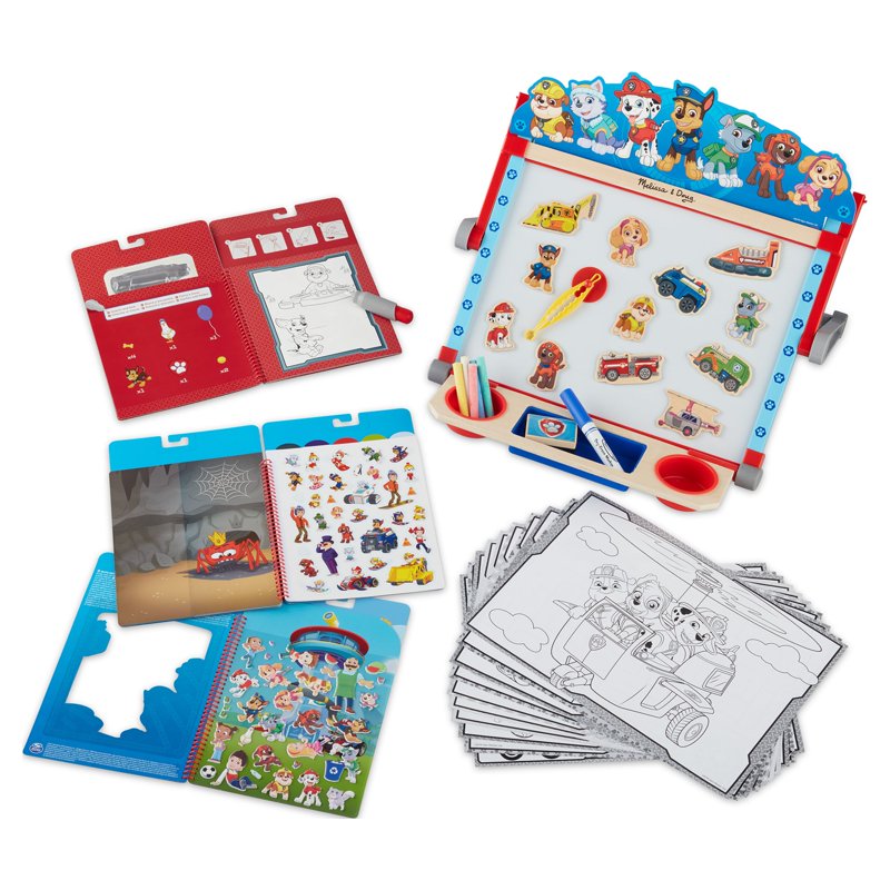 Melissa & Doug PAW Patrol Wooden Double-Sided Tabletop Art Easel for Kids