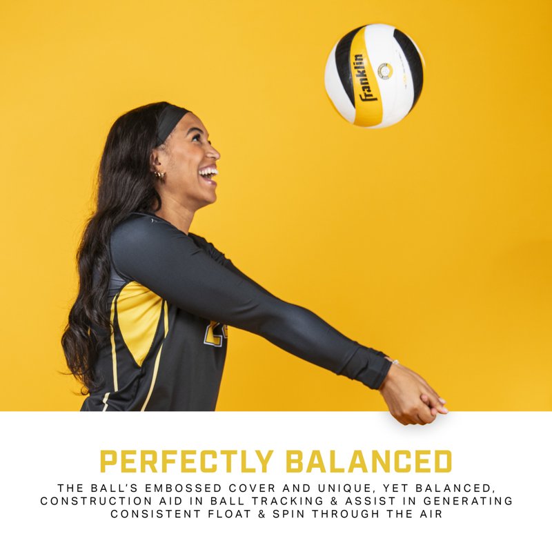 Indoor Volleyball - Professional Size Match Ball with 12 Panel Microfiber Cover & Pump Set