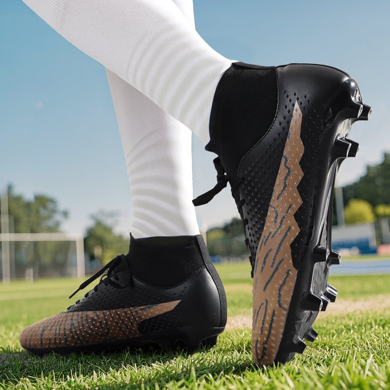 Dream Pairs Men’s High-Top Soccer Cleats - Firm Ground/AG Indoor Outdoor 12 Black Brown