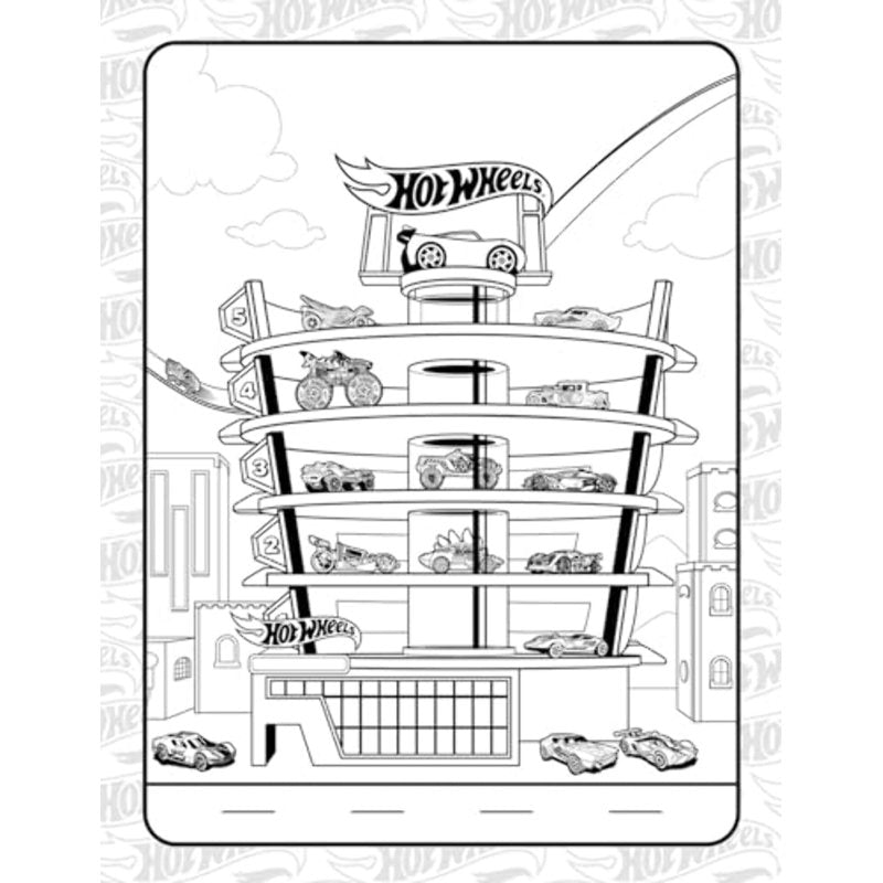 Giant Hot Wheels Coloring Book with 192 Pages for Kids - Officiel Toy