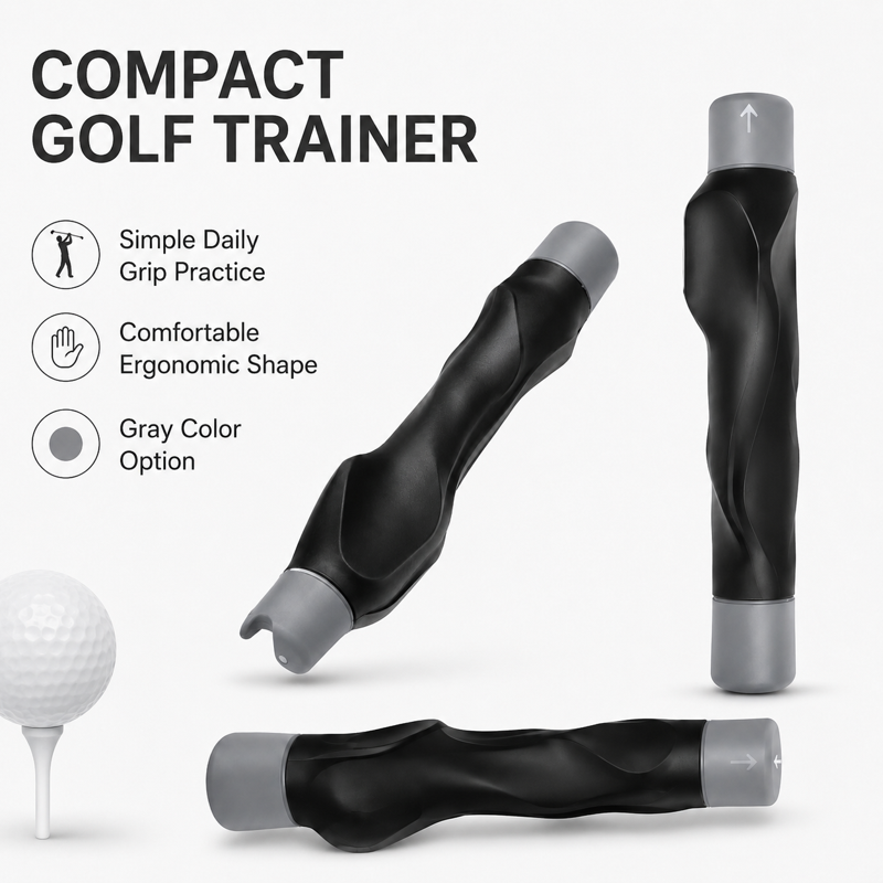 Golf Grip Trainer Hand Position Aid Ergonomic TPR Practice Aid - Gray