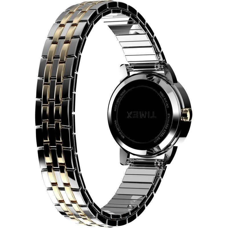 Women's Two Tone Expansion Band Watch Strap - Easy Reader Style