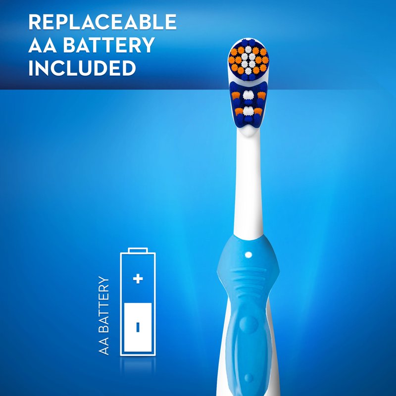 Electric Toothbrush for Adults and Kids 3+ - 3D White Battery-Powered, Replaceable Heads