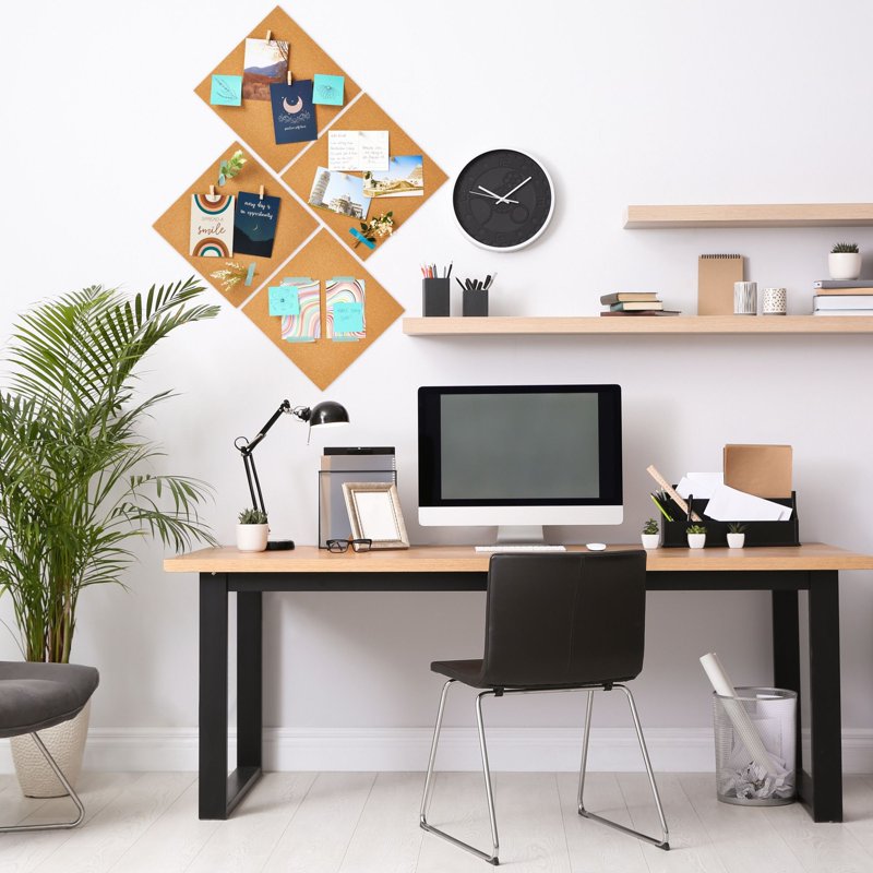12x12 Cork Board Tiles Set of 4 - Bulletin Boards, Crafts & Wall Organizer